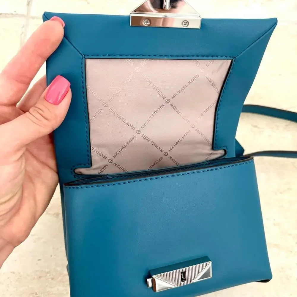 NWT! MICHAEL KORS Cece Teal Handbag, Small, MSRP.$448
